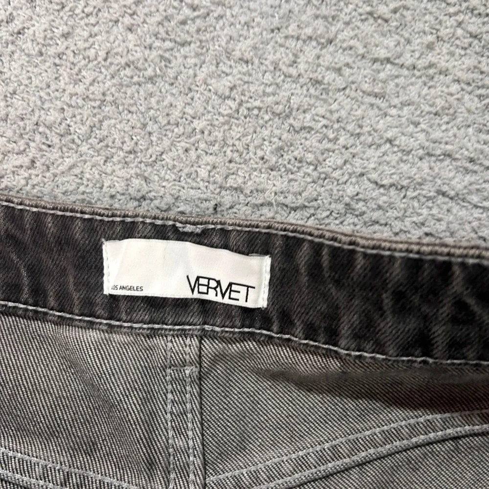 Vervet Jeans Distressed Wide Leg 29 Charcoal Grey Baggy Skater Grunge Streetwear